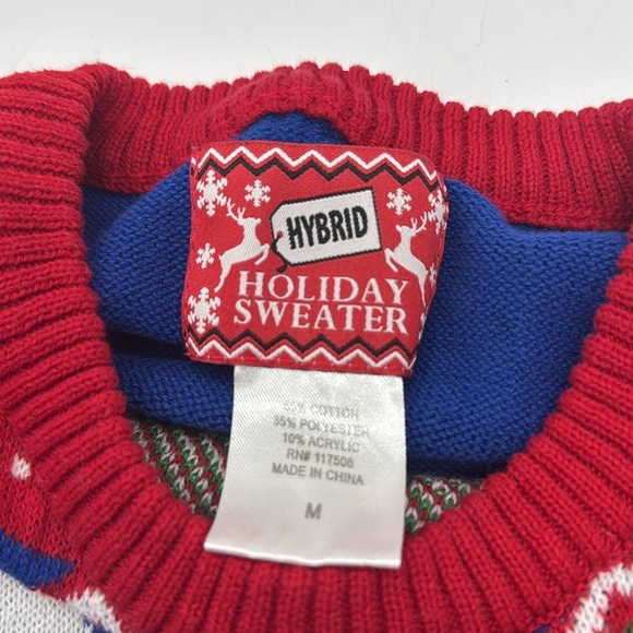 Hybrid Holiday Sweater Cheers Ugly Christmas Sweater Cup Holder Size M - Picture 6 of 8